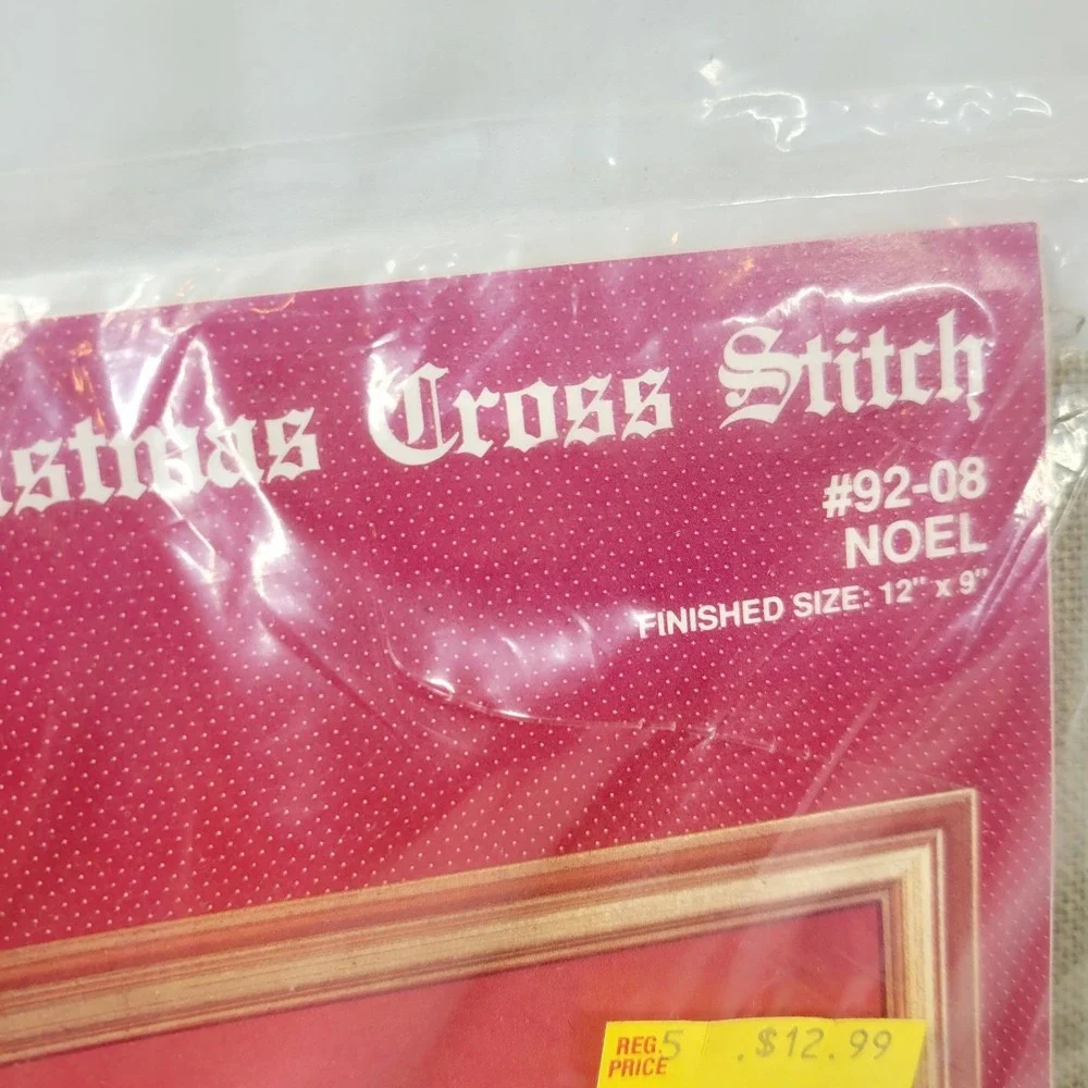Janlynn Christmas Cross Stitch Kit NOEL Vtg 1990 New Sealed 92-08